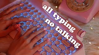 Extremely Relaxing Keyboard Typing ASMR no speaking [upl. by Anidan]