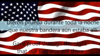 Himno de los Estados unidos de América con letra en Español e Ingles [upl. by Relly384]