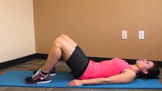 OrthoIndy Exercises  Supine Posterior Pelvic Tilt [upl. by Eikcim]