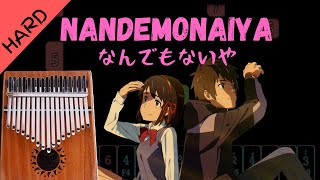 Nandemonaiya なんでもないや  Your Name OST  Kalimba Tutorial Hard [upl. by Eirb]