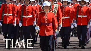 A Female Soldier Led Buckingham Palace’s Changing Of The Guard For The First Time  TIME [upl. by Sairahcaz]