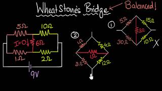 Wheatstone bridge amp its logic  Electric current  Physics  Khan Academy [upl. by Edras]