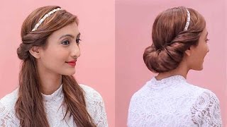 Hairstyles Using A Hairband  Grecian Updos [upl. by Nakhsa252]