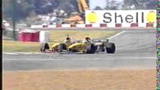 1997 Buenos Aires 3 Ralf Schumacher collides with Fisichella Race [upl. by Kosse781]