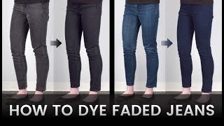 How to Dye Faded Jeans [upl. by Idnak271]