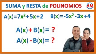 SUMA y RESTA de POLINOMIOS 📌  Aprendiendo Matemática [upl. by Cranford]