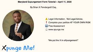 Maryland Expungement Form Tutorial  Xpungeme [upl. by Annice]