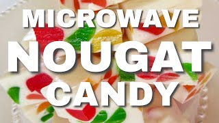 NOUGAT CANDY  Make in Microwave  DIY [upl. by Ruhtracam]