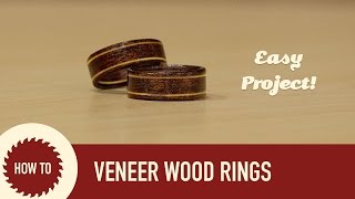 How to Make Wood Wedding Rings  Quick and Easy [upl. by Notnek]