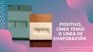 TEST DE EMBARAZO  LINEA TENUE ¿ POSITIVO O LINEA DE EVAPORACIÓN  👶🍼 [upl. by Herbie512]