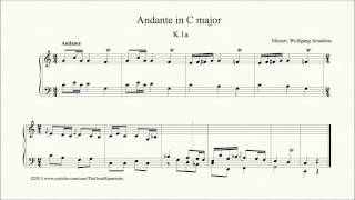 Mozart Andante in C major K1a [upl. by Torbert581]