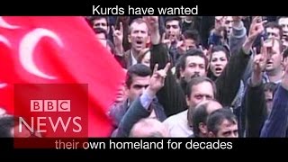 Turkey amp Kurds Explained in 70 seconds  BBC News [upl. by Enalda759]