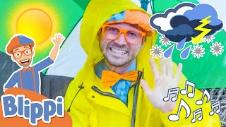 BLIPPI Weather Song  Educational Songs For Kids [upl. by Tor]