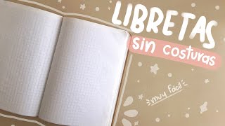 Haz una libreta SIN COSTURAS  ideal para bullet journal  reciclada ✨ [upl. by Ovida]