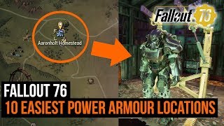 Fallout 76  10 easiest power armor locations [upl. by Burrows]