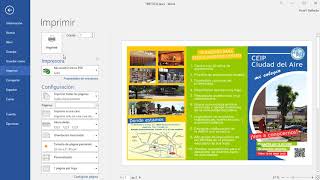 CÓMO IMPRIMIR UN TRÍPTICO EN WORD [upl. by Ulberto]