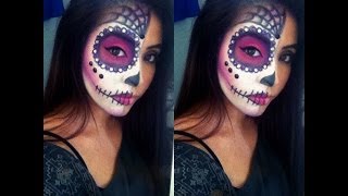 Easy Sugar Skull Halloween Tutorial [upl. by Bianka790]