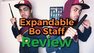 Retractable Self Defense Bo Staff Review  Weapon Logs [upl. by Annaid188]