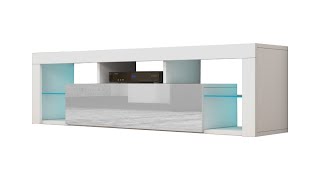 Milano 160 Wall Mounted Floating 63quot TV Stand Assembly [upl. by Haisa28]