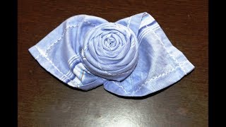 DIY  How to Fold a cloth Handkerchief or Napkin into a Rose [upl. by Nostrebor908]