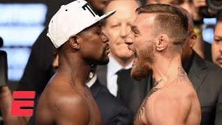 Floyd Mayweather vs Conor McGregor Official WeighIn FULL  ESPN [upl. by Kindig]