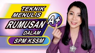 Tip BM KSSM  Teknik Menulis Rumusan A dalam SPM Bahasa Melayu [upl. by Stevana824]