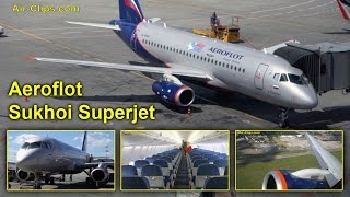 Aeroflot Sukhoi Superjet 100 Business Class Moscow to Kiev AirClips full flight series [upl. by Danit227]