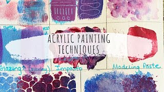 ACRYLIC PAINTING TECHNIQUES Acrylic Painting Techniques for Beginners [upl. by Yelsnik]