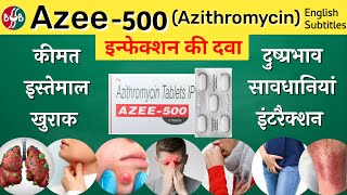 Azee 500 tablet uses dose precautions side effects  Azithromycin tablet  इन्फेक्शन की दवा [upl. by Martsen]