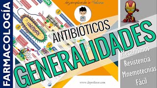 ANTIBIÓTICOS GENERALIDADES CLASIFICACIÓN  MNEMOTECNIAS  FARMACOLOGÍA  P1 [upl. by Adnylem613]