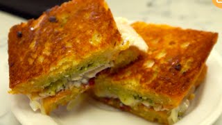 Pesto Panini Recipe Quick and Easy Sandwich BenjiManTV [upl. by Gombach]