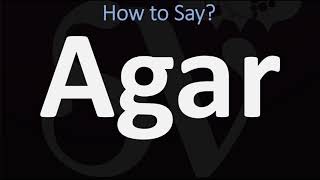 How to Pronounce Agar 2 WAYS UKBritish Vs USAmerican English Pronunciation [upl. by Adnof977]