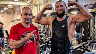 Khamzat Chimaev  Brutal 185lbs Kamaru Usman Fight Training UFC 294 [upl. by Feliza]