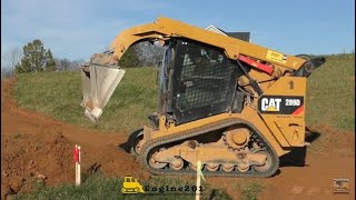 Caterpillar 289D Cutting in a Driveway [upl. by Aiclef]