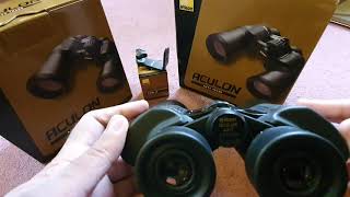 Nikon Aculon Binoculars 10x50 vs 16x50 [upl. by Yoong]