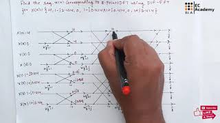 DSP52 problem on 8 point IDFT using DIF FFT in digital signal processing  EC Academy [upl. by Jakie]