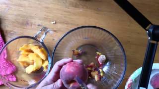 Easiest Way to Peel and Slice Peaches [upl. by Yellas]