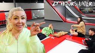 OVERNIGHT IN TRAMPOLINE PARK CHALLENGE [upl. by Werra]