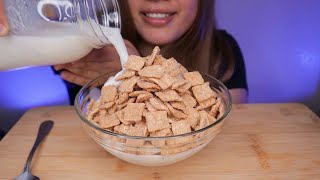 ASMR EATING CINNAMON TOAST CRUNCH CEREAL NO TALKING [upl. by Aneram]