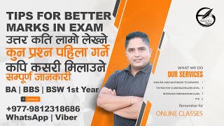 How to Answer Questions  BA  BSW  1st Year  Exam Based Tips  English Guru Nepal  Madan Sharma [upl. by Zimmer]