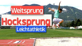 WEITSPRUNG TECHNIK LERNEN  HOCKSPRUNG Analyse  Weitspringen  Schule  Longjump [upl. by Hansel]