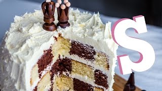 How to make a Checkerboard Cake Recipe  Homemade by SORTED [upl. by Bekki]