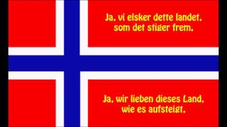 Norwegischen Nationalhymne  Norges nasjonalsang NODE Text [upl. by Barney934]