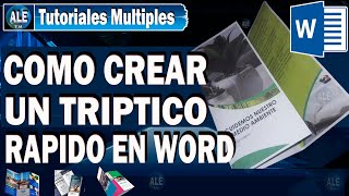 Como Crear Un Tríptico En Word – Y Como Imprimir [upl. by Htaeh]