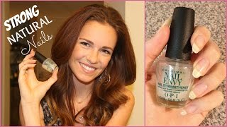 How To Grow LONG amp STRONG Natural Nails  OPI Nail Envy Review [upl. by Ateuqirne]