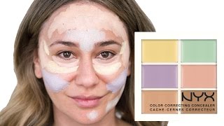 How To Use The NYX Color Correcting Palette  Get a Flawless Look [upl. by Yrrum]