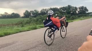 Bacchetta Recumbent Cycling in Kansas territory  Cyclists recumbent bacchetta [upl. by Worra]