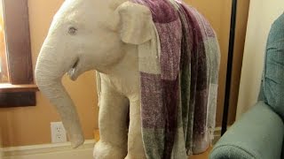 Paper Mache Baby Elephant Sculpture  How to Make It [upl. by Aisauqal]