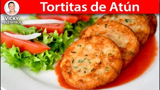 TORTITAS DE ATUN Truco para que no se deshagan  VickyRecetaFacil [upl. by Jaal750]