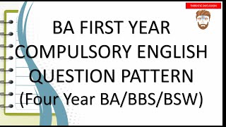 Question Model Of Compulsory English BA First year  Four Year Bachelor [upl. by Lauter790]